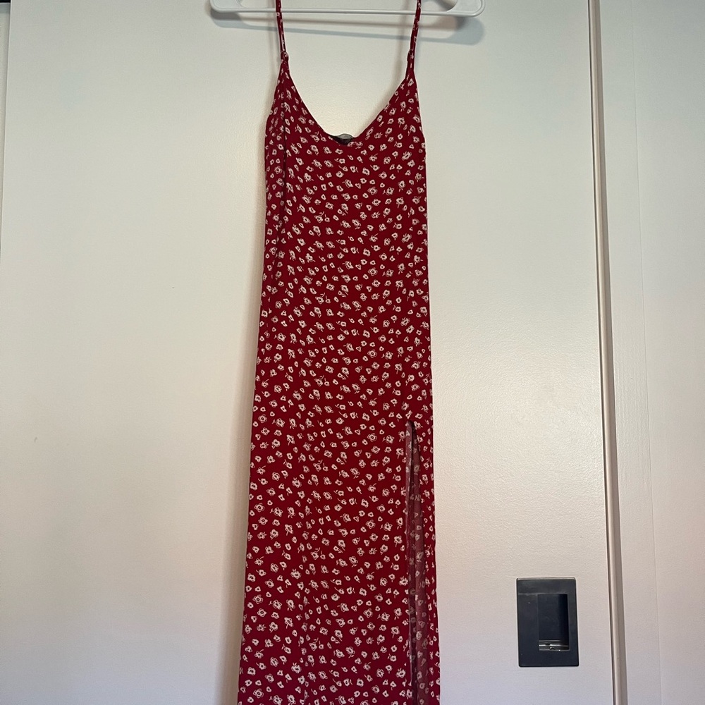 Reformation Floral Red Maxi Dress